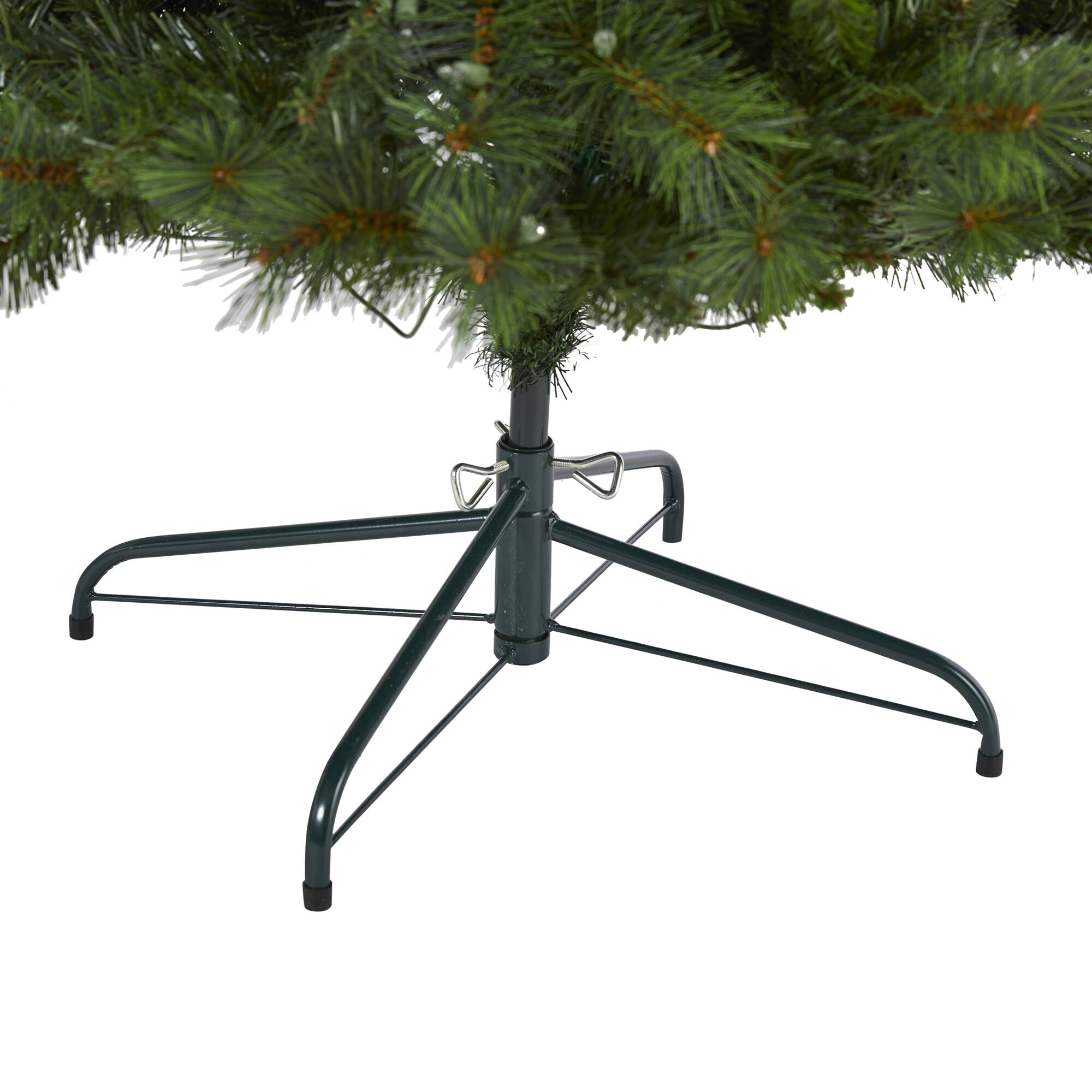 7.5ft. Pre-Lit West Virginia Mountain Pine Artificial Christmas Tree, Clear LED Lights